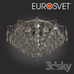 Ceiling light - OM Ceiling chandelier with crystal Eurosvet 10081_12 Crystal chrome 