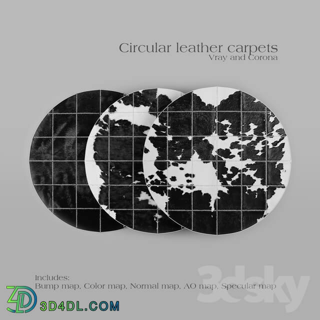 Carpets - Carpet Pack 3 _ Circular Leather Carpets.