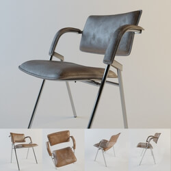 Chair - Jacques Dumont Leather and Iron Chair_coroma3 