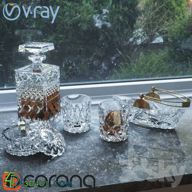 Tableware - A set of crystal glassware