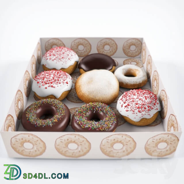 Food and drinks - Doughnuts in a box