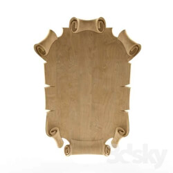 Decorative plaster - wooden cartouche 