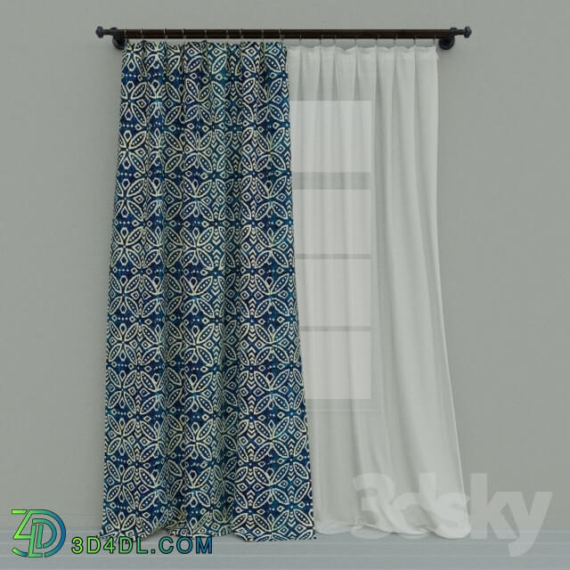 Curtain - Blind with a pattern