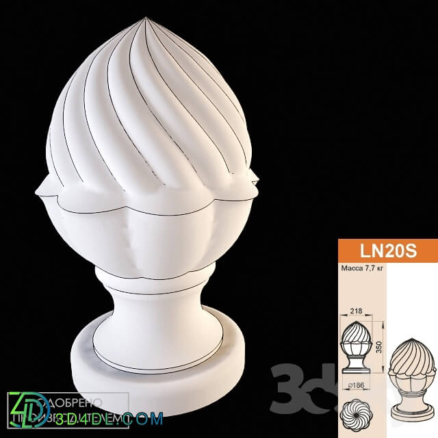 Decorative plaster - Finial