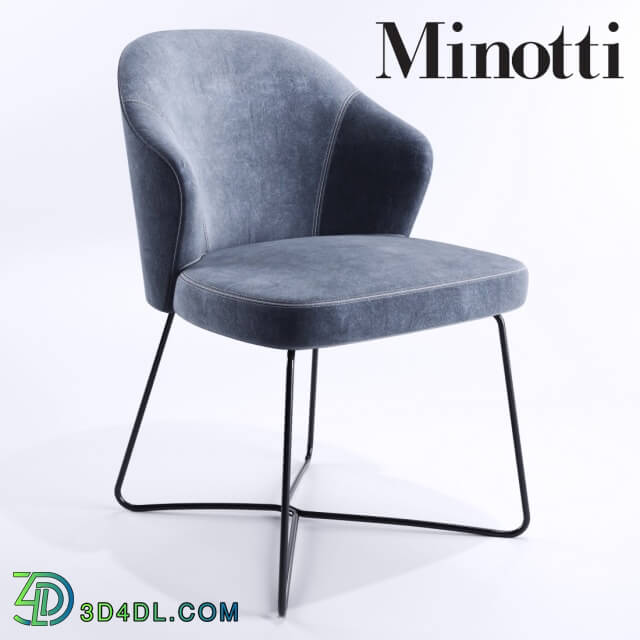 Chair - Minotti Leslie Steel Base
