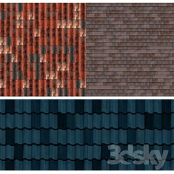 Miscellaneous - Roof Tiles. Seamless textures. 