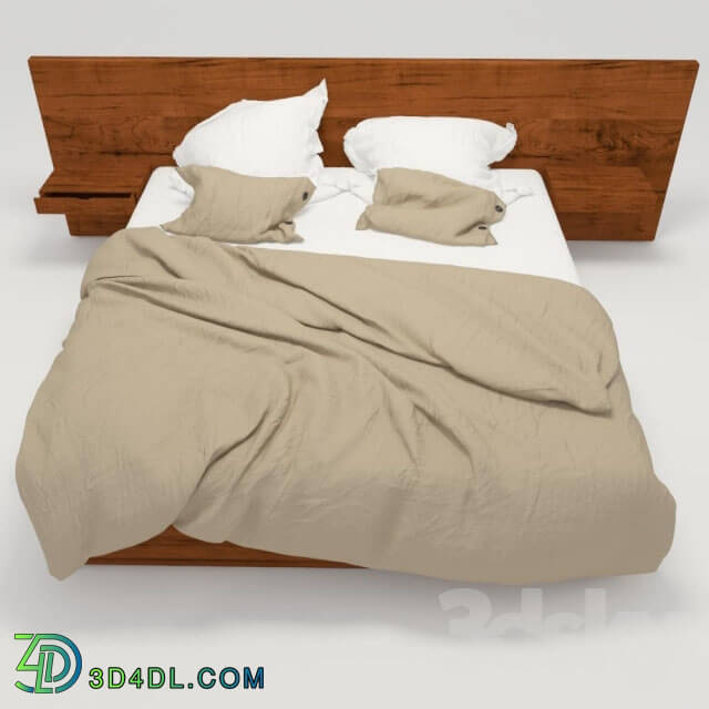 Bed - Bed with drawers_ bed linen