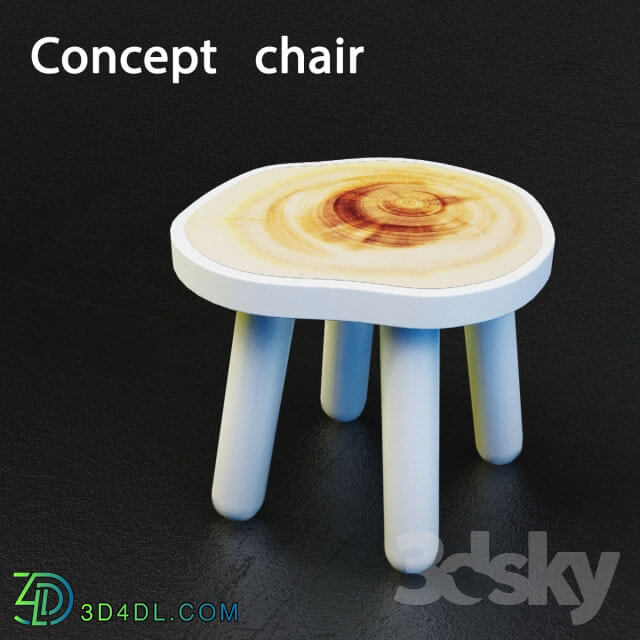 Chair - Wooden stool. Project _Stool_