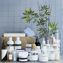Bathroom accessories - A set of cosmetics for the bathroom 