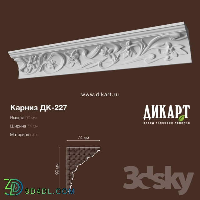 Decorative plaster - DK-227_99Hh74mm