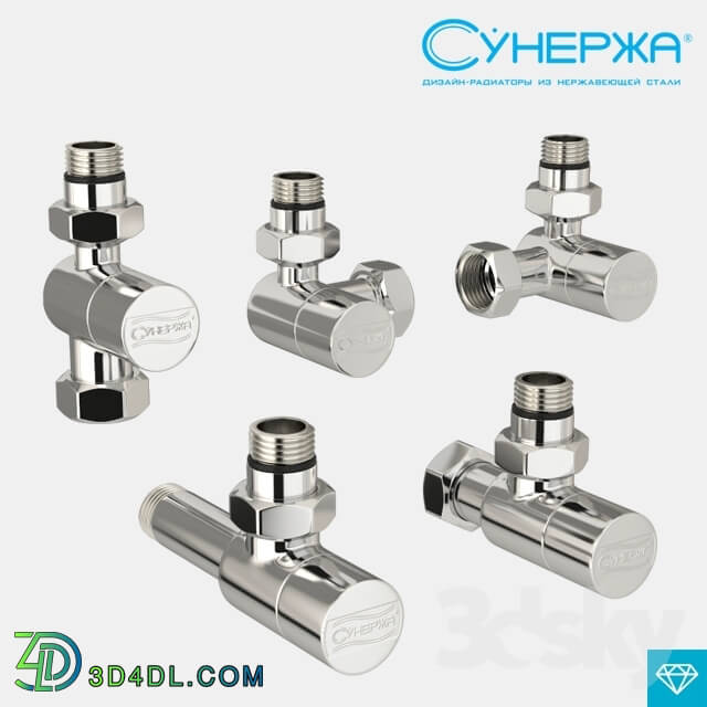 Towel rail - SUNERZHA shut-off and control valve _hexagonal_