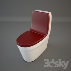 Toilet and Bidet - Toilet with leather elements 