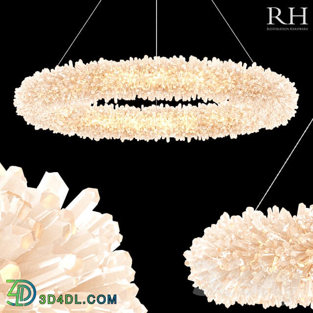 Ceiling light - Chandelier Restoration Hardware Geode Quartz Crystal Chandelier 40 _