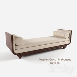 Other soft seating - Austrian Crotch Mahogany daybed 