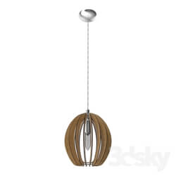 Ceiling light - 94768 Suspension COSSANO_ 1x40W _E14__ Ø190_ steel _ wood_ maple 