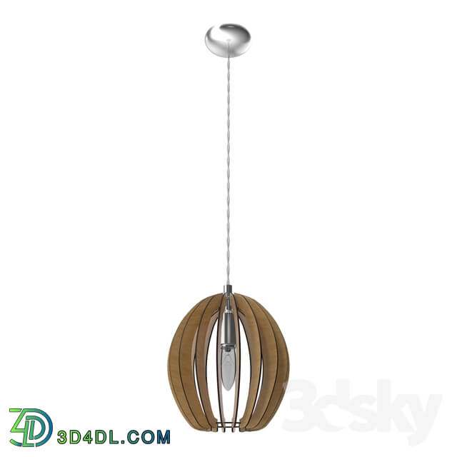 Ceiling light - 94768 Suspension COSSANO_ 1x40W _E14__ Ø190_ steel _ wood_ maple