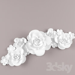 Decorative plaster - flowers 