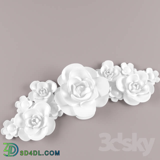 Decorative plaster - flowers