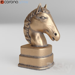 Sculpture - Noble Horse Golden Bookends 