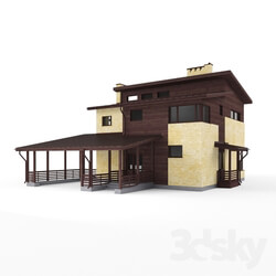 Building - two-story cottage with carport 