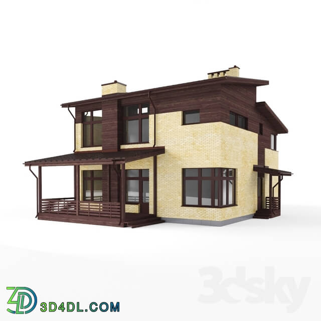 Building - two-story cottage with carport