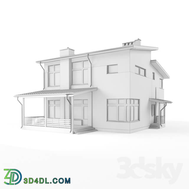 Building - two-story cottage with carport