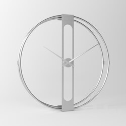 Watches _ Clocks - KARE Design Wall Clock Clip Silver Ø107cm 