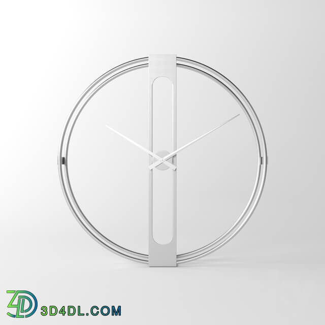 Watches _ Clocks - KARE Design Wall Clock Clip Silver Ø107cm