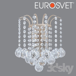 Ceiling light - OM Bra with crystal Eurosvet 3299_2 white with gold Ostiniya 