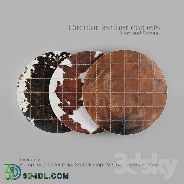 Carpets - Carpet Pack 2 _ Circular Leather Carpets.