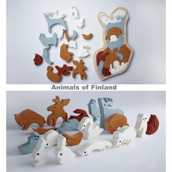 Toy - puzzle Animals of Finland 