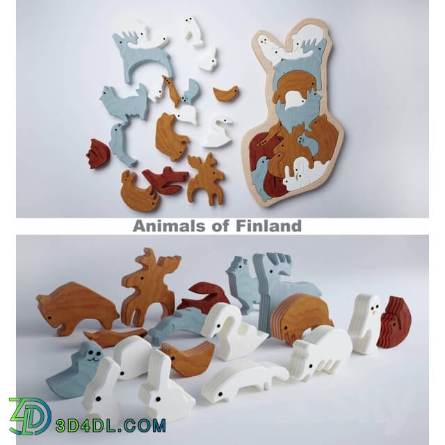 Toy - puzzle Animals of Finland