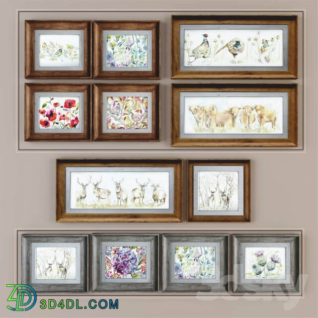 Frame - The collection of 02 paintings