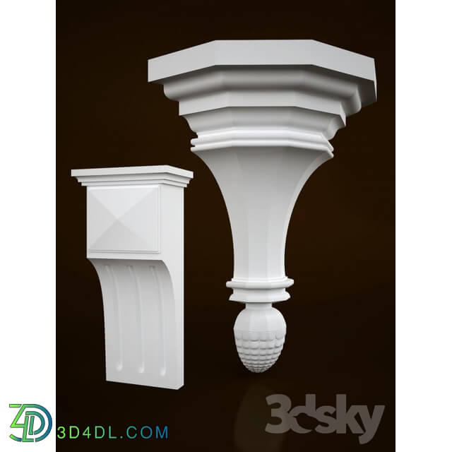 Decorative plaster - 2 console ORAC DECOR