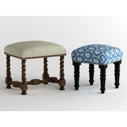 Other soft seating - European Barley Twist Stool and Casablanca stool 