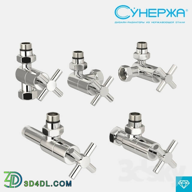 Towel rail - Shut-off valve _cross_