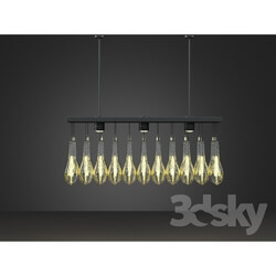 Ceiling light - Scandinavian glass lamps in metal stack 