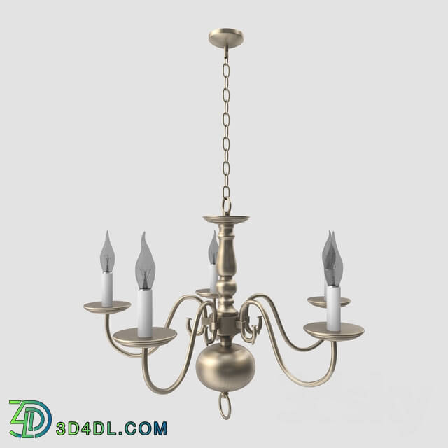 Ceiling light - Chandelier Sea Gull Traditional 5 Light Brushed Nickel