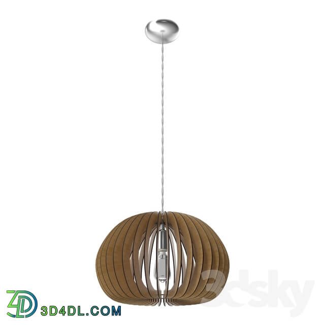 Ceiling light - 94767 Suspension COSSANO_ 1х60W _Е27__ Ø450_ steel _ wood_ maple