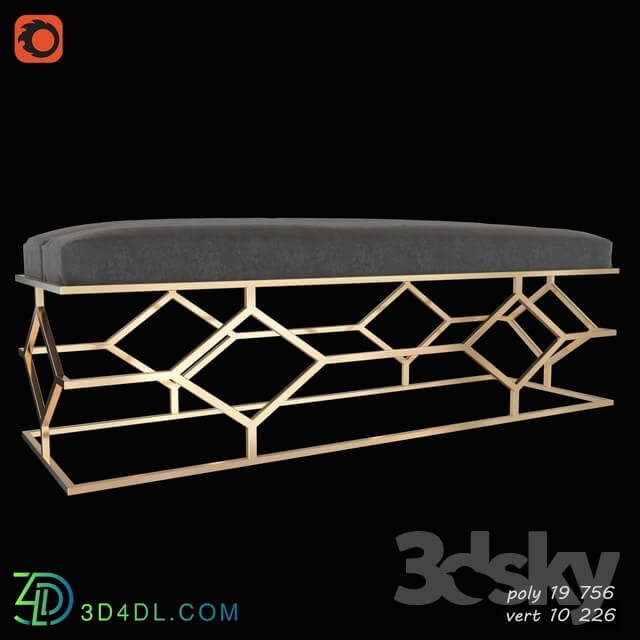 Other soft seating - Bench in gold color