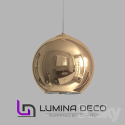 Ceiling light - _OM_ Suspended modern lamp Lumina Deco Lobos gold LDP 107-300 _GD_ 