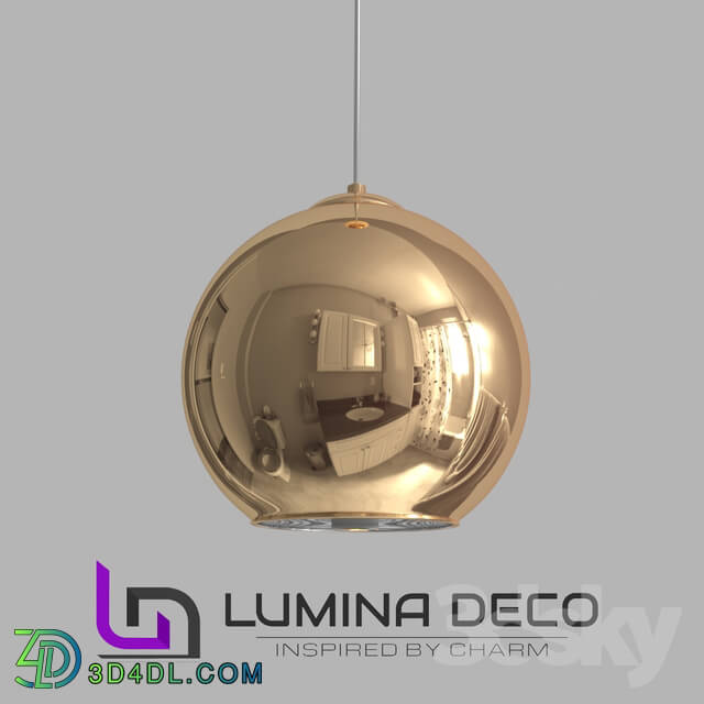 Ceiling light - _OM_ Suspended modern lamp Lumina Deco Lobos gold LDP 107-300 _GD_