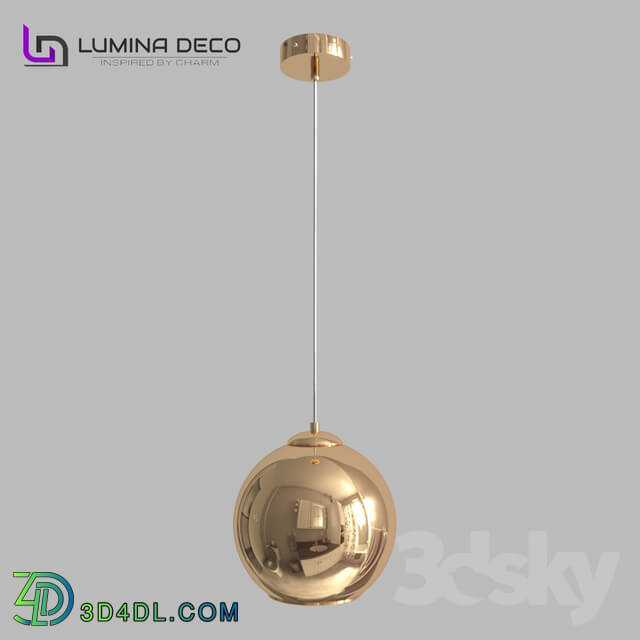 Ceiling light - _OM_ Suspended modern lamp Lumina Deco Lobos gold LDP 107-300 _GD_