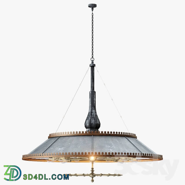 Ceiling light - Grand 1800s Wheeler Mirrored Lamp