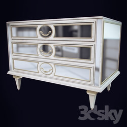 Sideboard _ Chest of drawer - White wood bedstand 