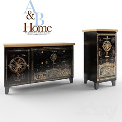 Sideboard _ Chest of drawer - A_B Home Accent Furniture  Fantasy Garden cupboard and a chest of drawers 