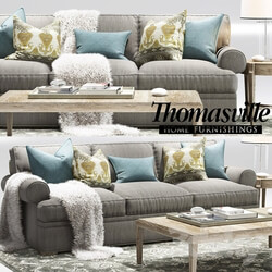 Sofa - Thomasville Jessie sofa_Elements Long Sofa 