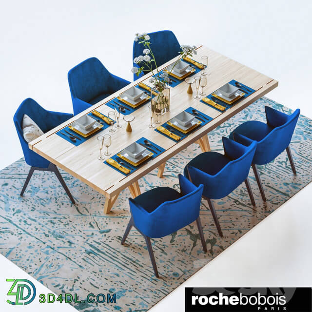 Table _ Chair - Roche bobois furniture set