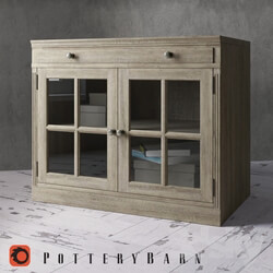 Sideboard _ Chest of drawer - LIVINGSTON DOUBLE GLASS DOOR CABINET 