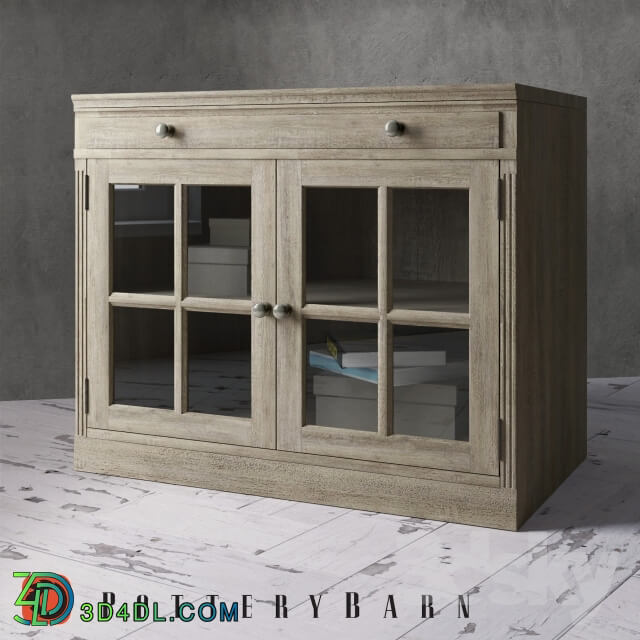 Sideboard _ Chest of drawer - LIVINGSTON DOUBLE GLASS DOOR CABINET